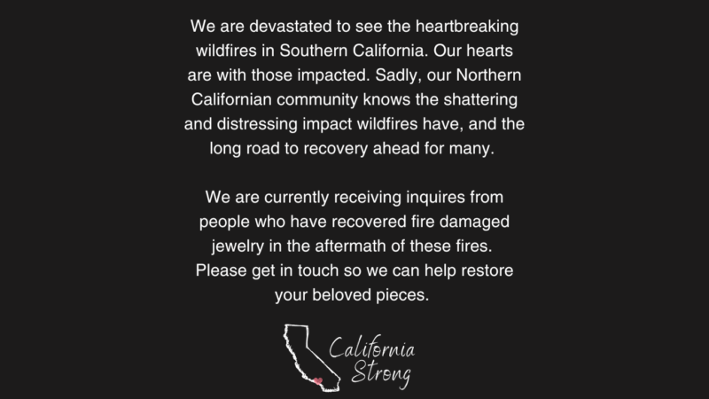 LA Fire Damaged Jewelry Restoration Services for California Wildfires