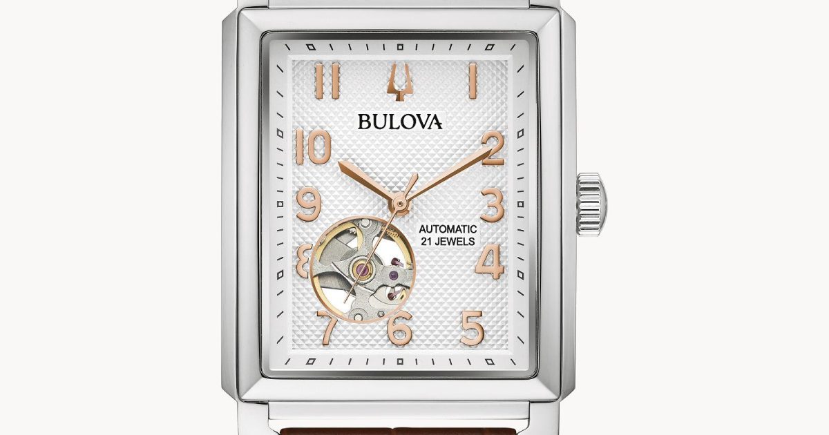 Bulova men's square on sale watch