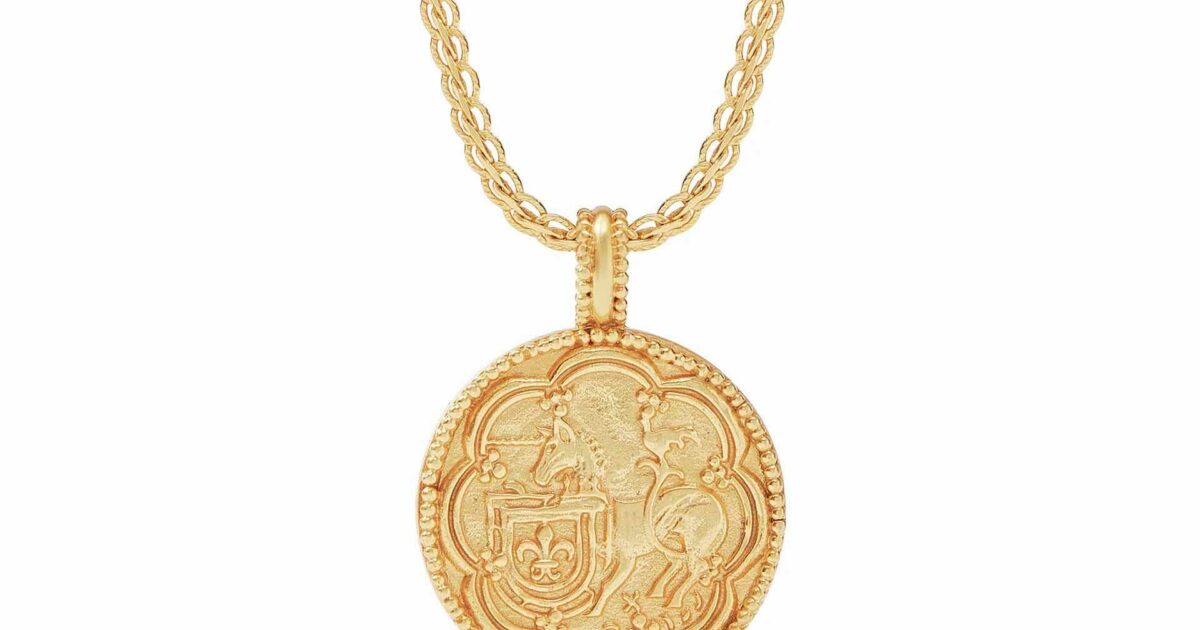 Coin statement necklace sale